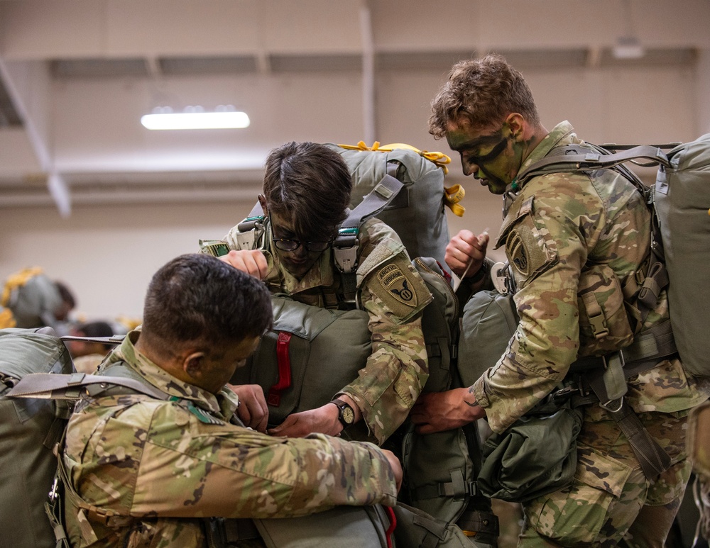 Gearing up for a static-line jump