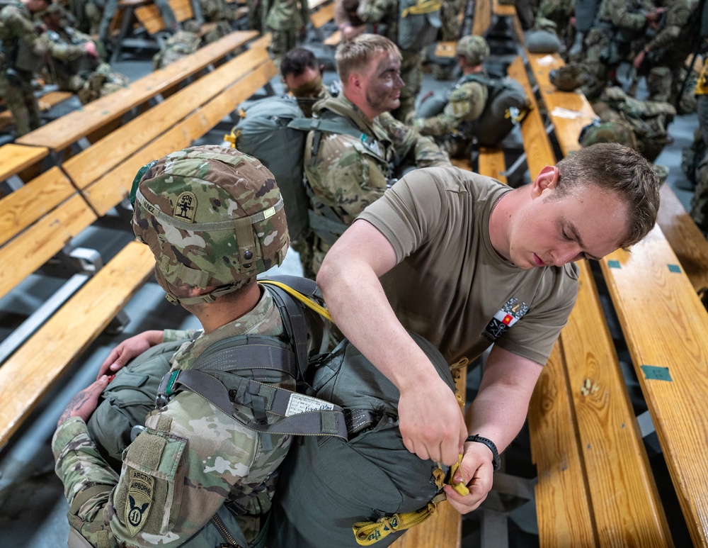 Gearing up for a static-line jump