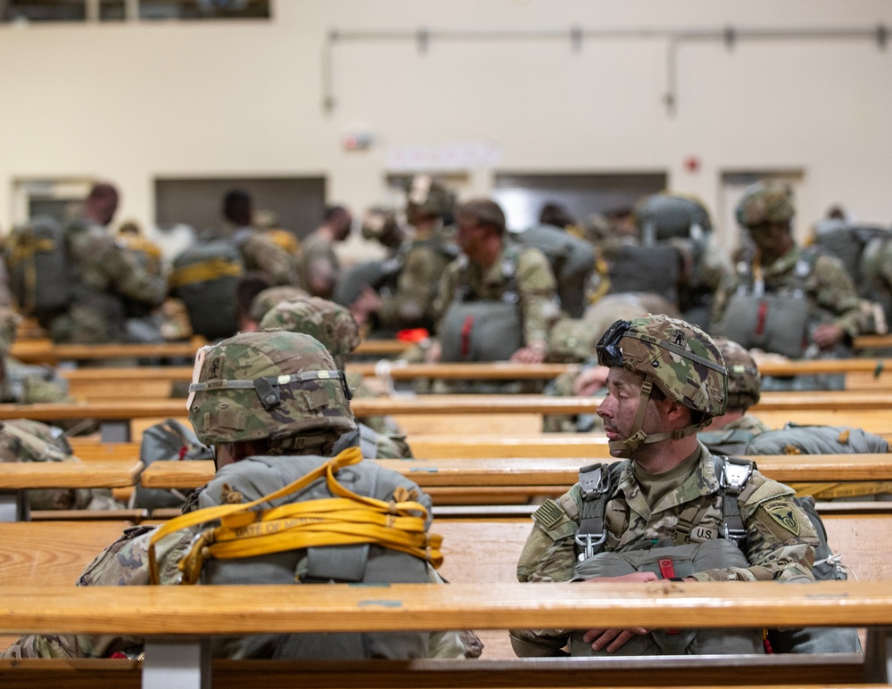 Gearing up for a static-line jump