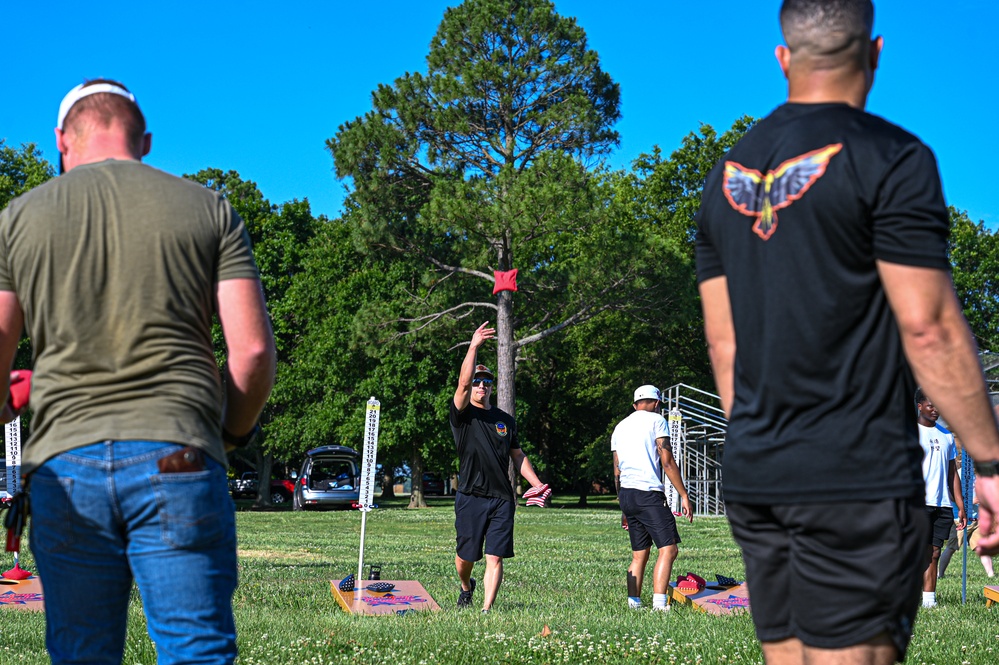 Airmen enjoy a field day at Crossbow Nation