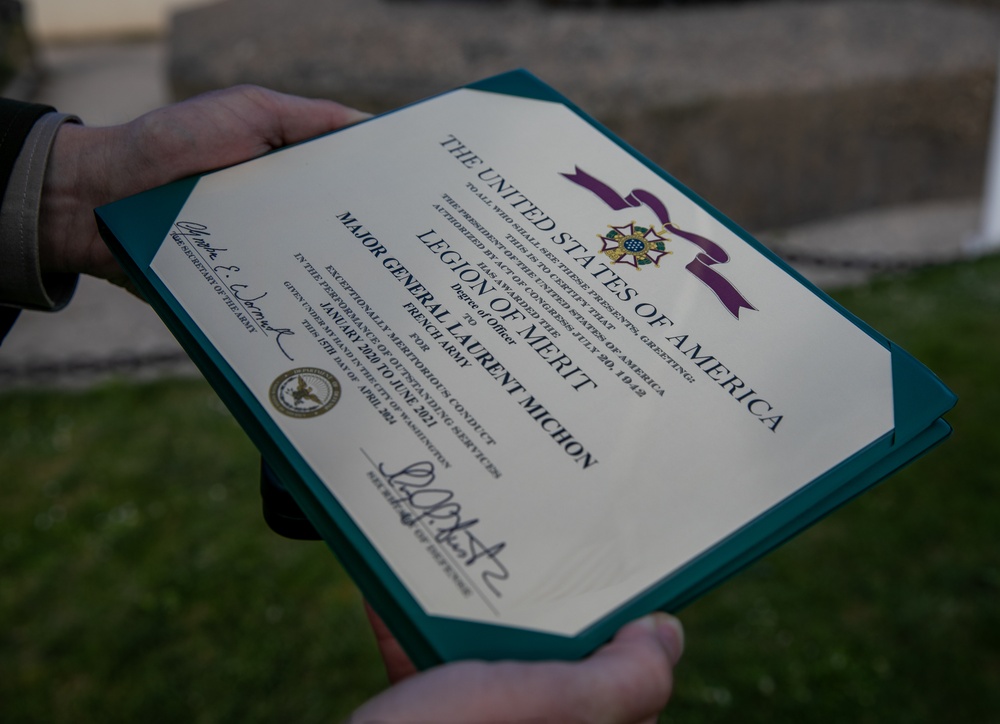 Lt. Gen. Michon awarded Legion of Merit