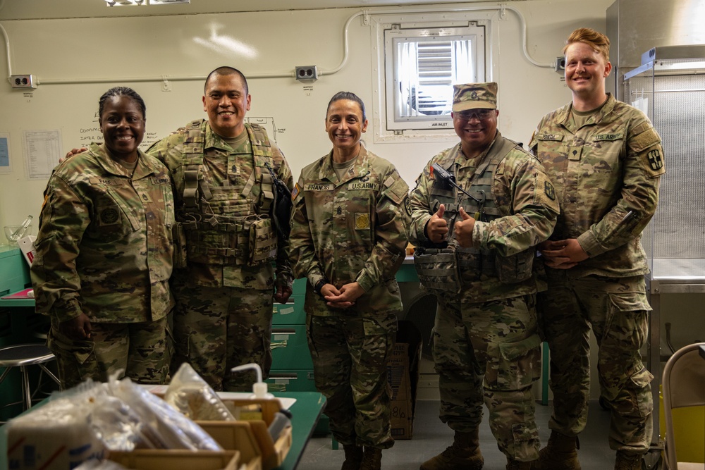 Medical Readiness Command, West CSM Visits Role 3 Field Hospital JEMX2024