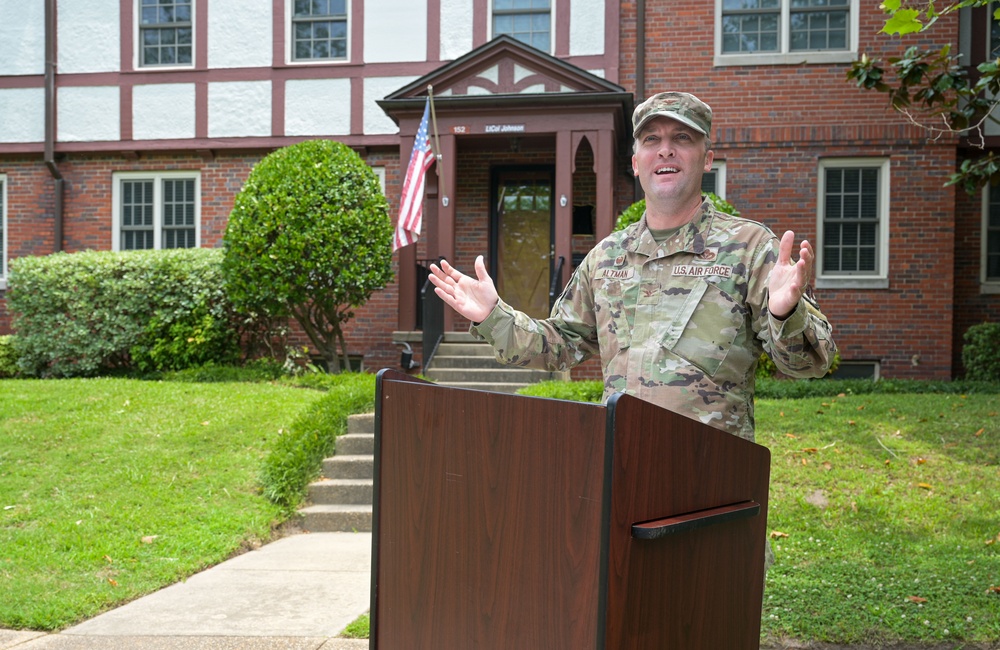 Christina Olds visits JBLE for historical house dedication