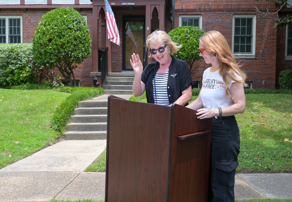 Christina Olds visits JBLE for historical house dedication