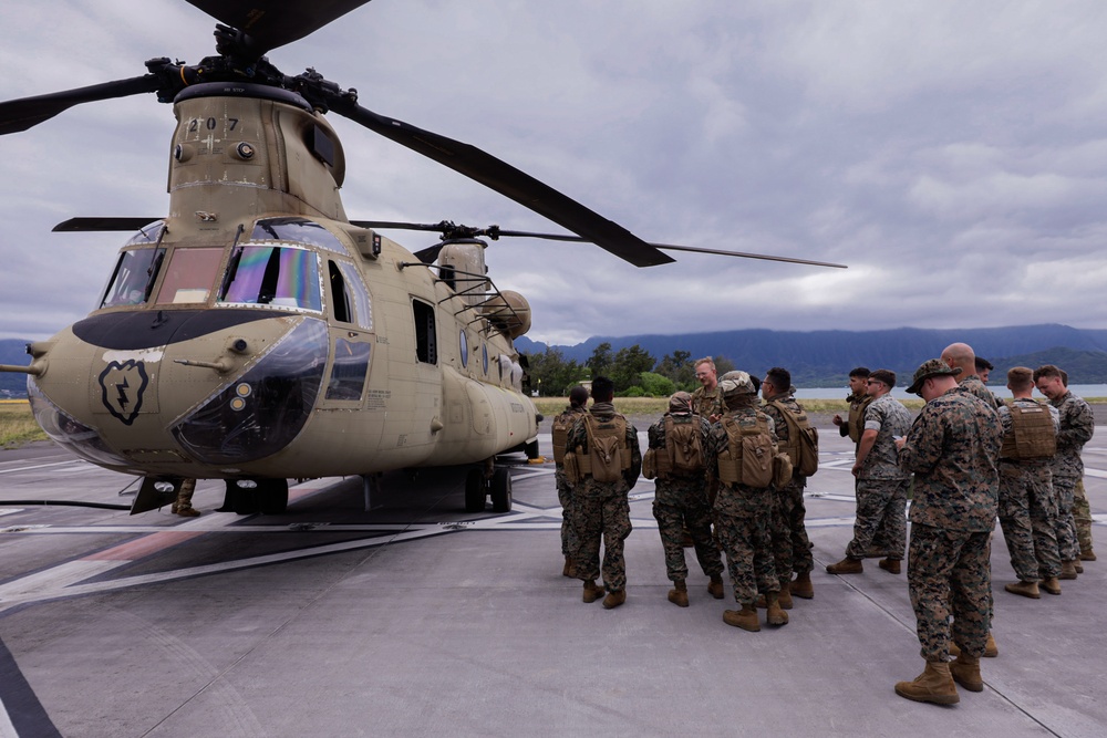 The Sky’s the Limit: CLC-33 Marines and Soldiers with 3-25 GSAB perform external lift operations