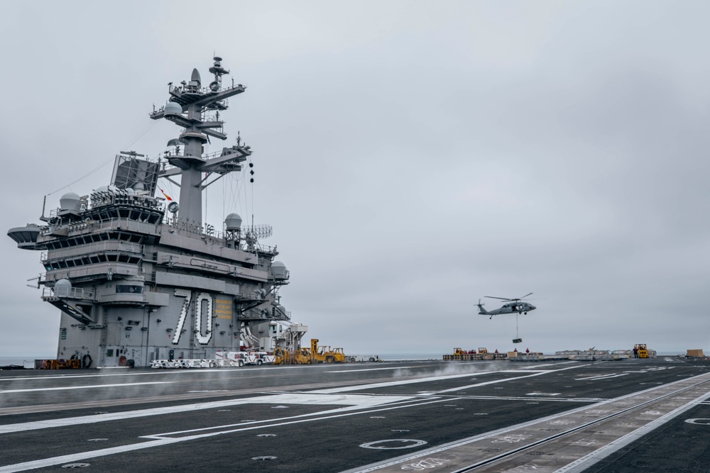 USS Carl Vinson (CVN 70) Sailors Conduct an Ammunition Handling Evolution