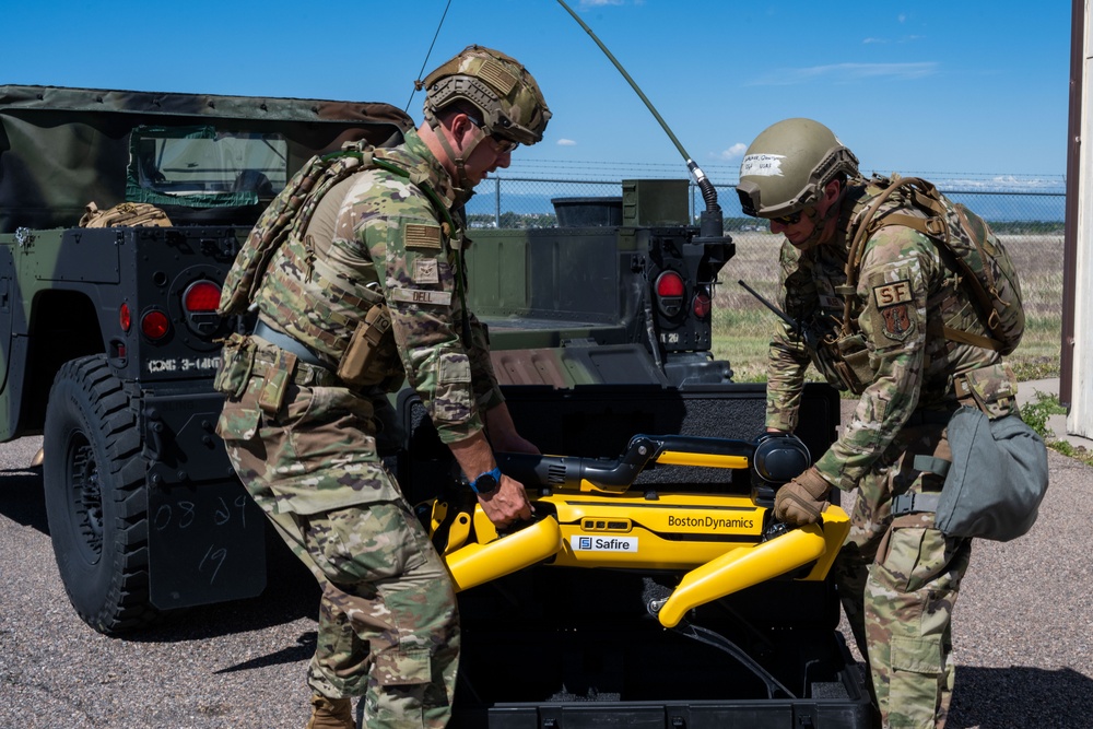 140th Security Forces Use Robots
