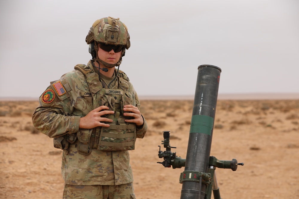 NY National Guard Fires Mortars in Morocco