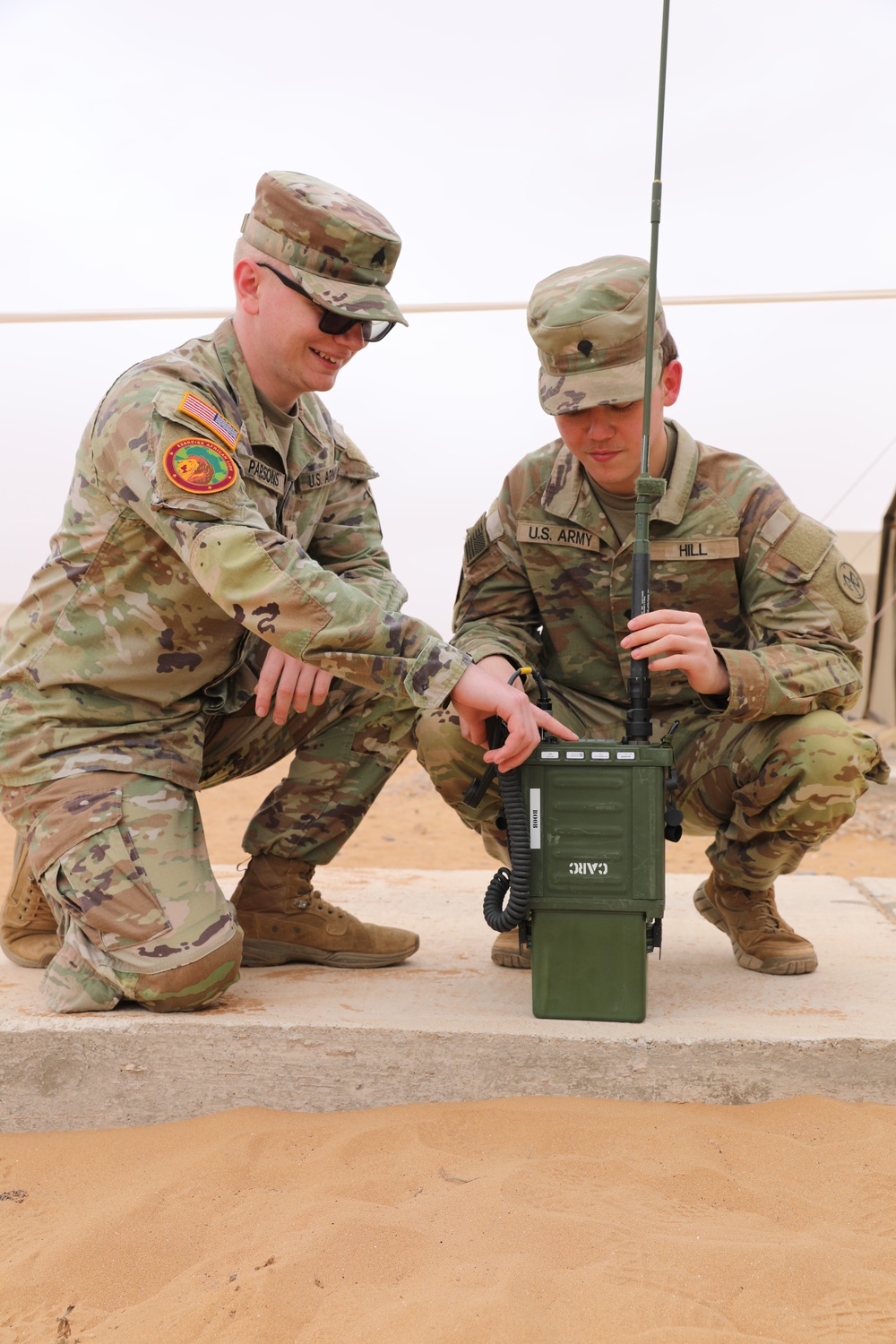 NY National Guard Soldiers Train with New Radio in Morocco
