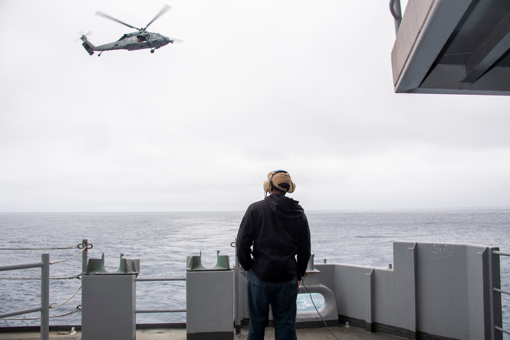 Sailor Stands Watch on the Fantail of USS Carl Vinson (CVN 70)