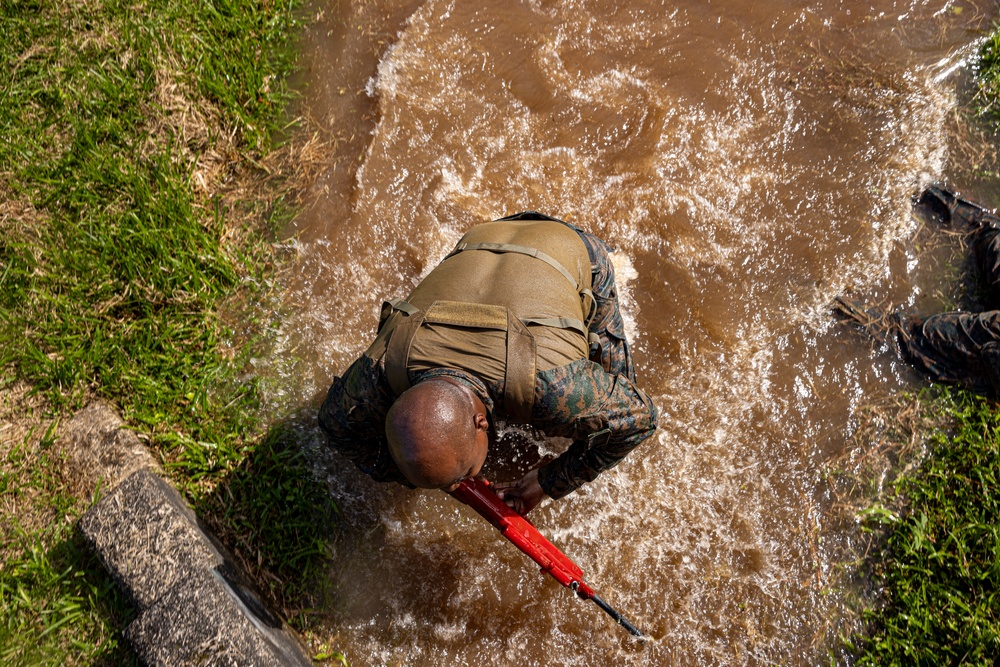 MRF-D 24.3: Marines with Fox Co., 2nd Bn., 5th Marines (Rein.) run through True Grit obstacle course