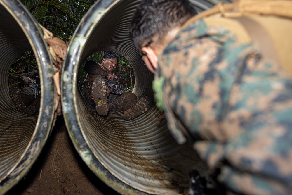 MRF-D 24.3: Marines with Fox Co., 2nd Bn., 5th Marines (Rein.) run through True Grit obstacle course