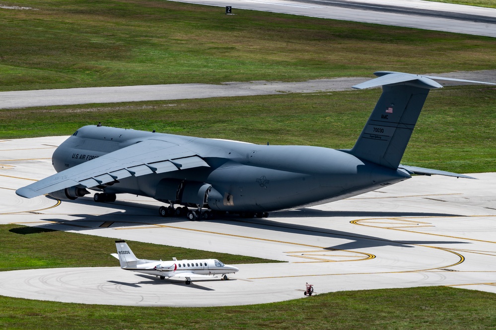 C-5 Super Galaxy delivers support to Andersen AFB for Valiant Shield 24