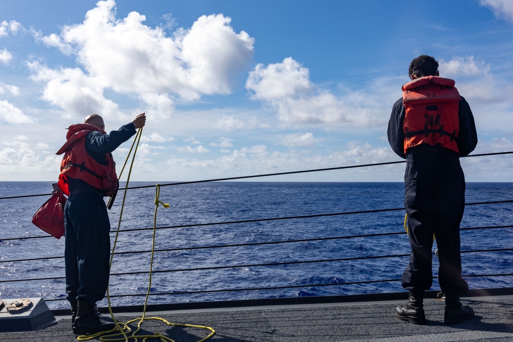 USS Higgins Man Overboard Drill
