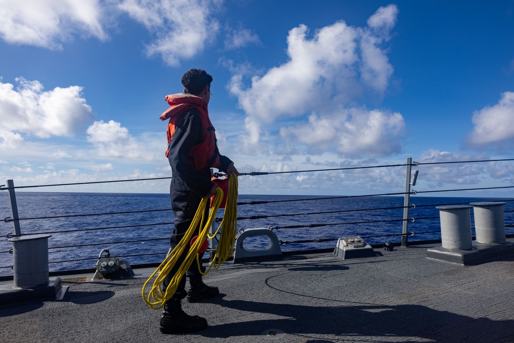 USS Higgins Man Overboard Drill