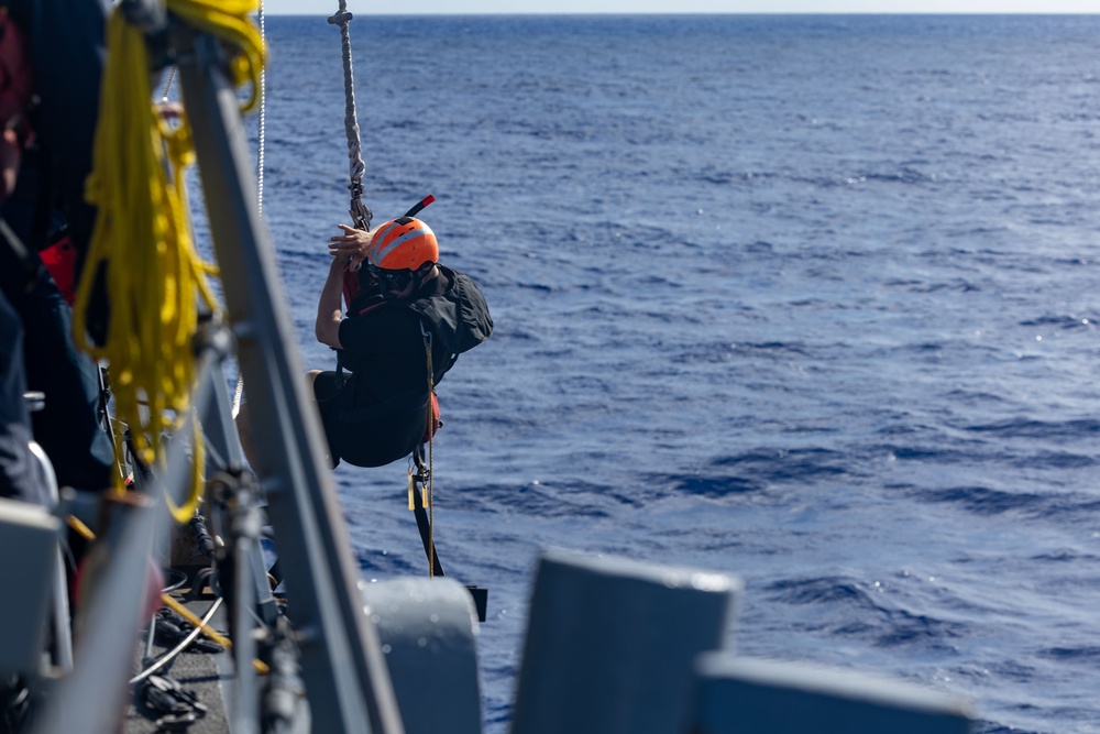 USS Higgins Man Overboard Drill