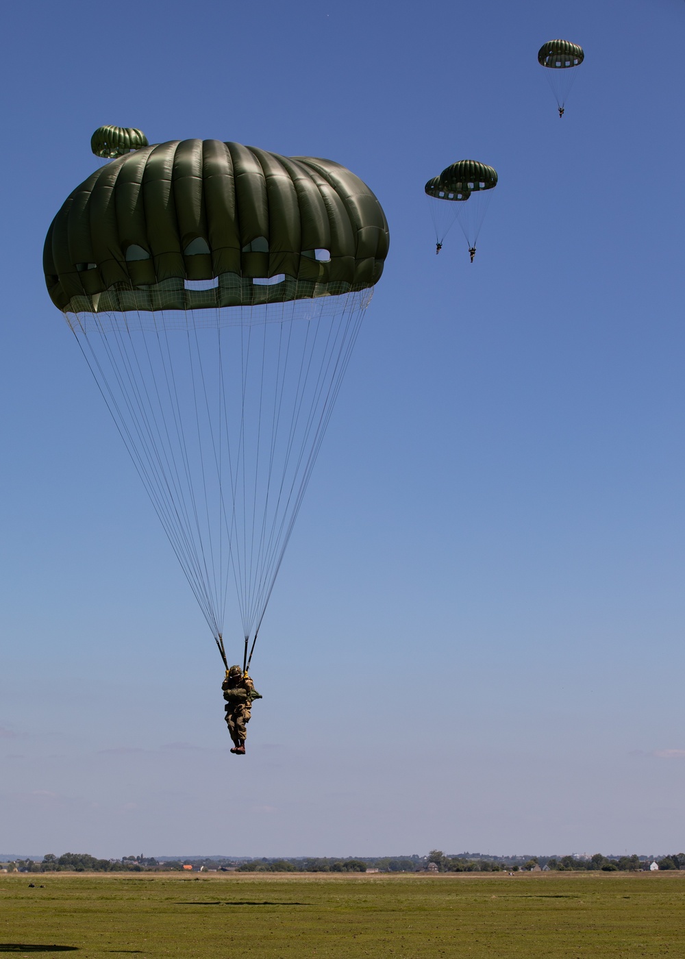 U.S. Military veterans perform airborne ops at Mont-Saint-Michel