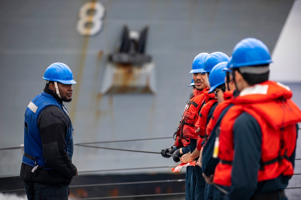 USS Ralph Johnson Conducts Replenishment at Sea with USNS Wally Schirra