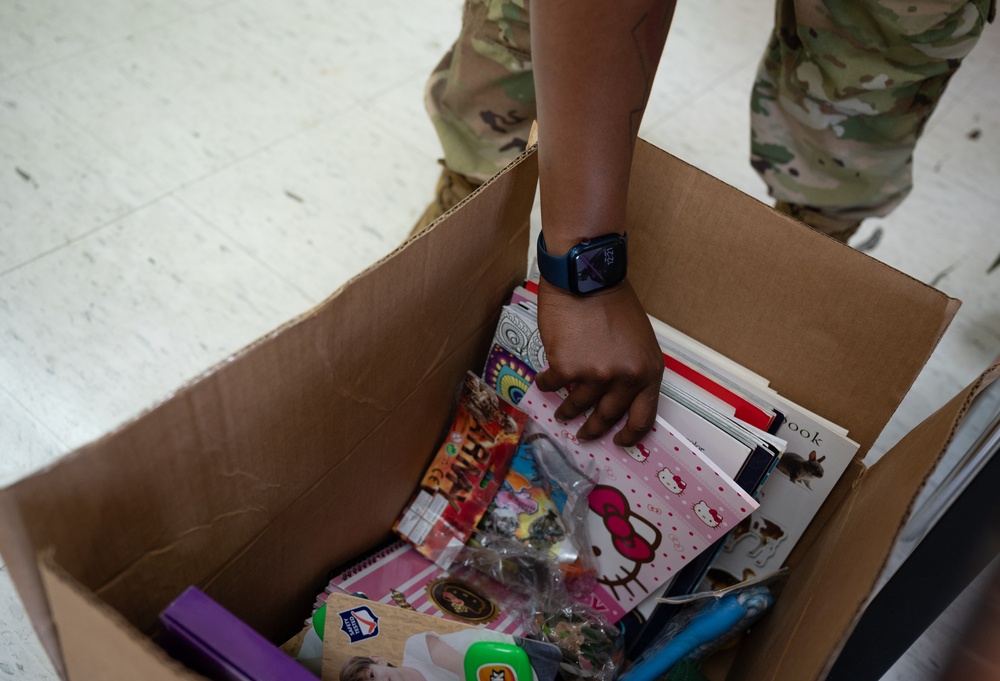 Air Force Reserve member donates 1,000 books, art supplies for Virgin Islands youth during military readiness training