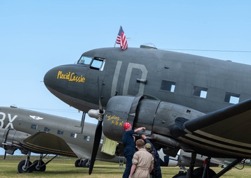 D-Day 80 celebrates with legacy C-47s flying over Omaha Beach