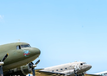 D-Day 80 celebrates with legacy C-47s flying over Omaha Beach