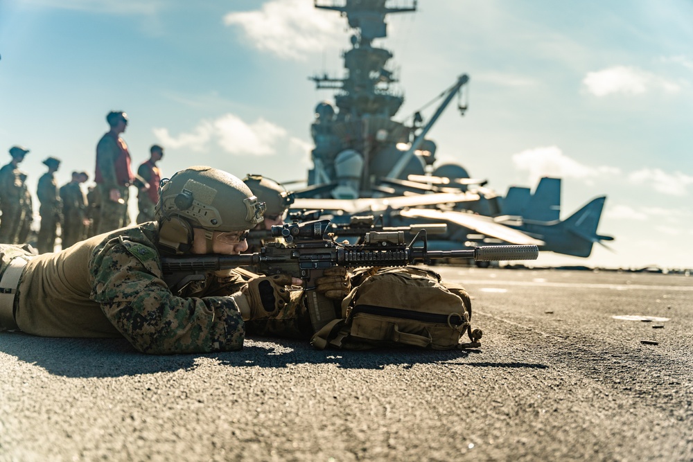 BLT 1/8, 24th MEU (SOC) Live-Fire Range Aboard USS Wasp (LHD 1)