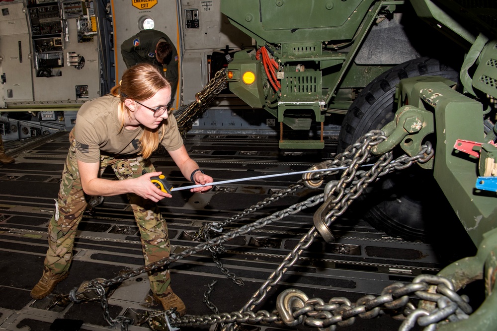 145 AW loads HIMARS in Epic Sun Combat Readiness Exercise