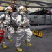 Sailors aboard Abraham Lincoln conduct firefighting training