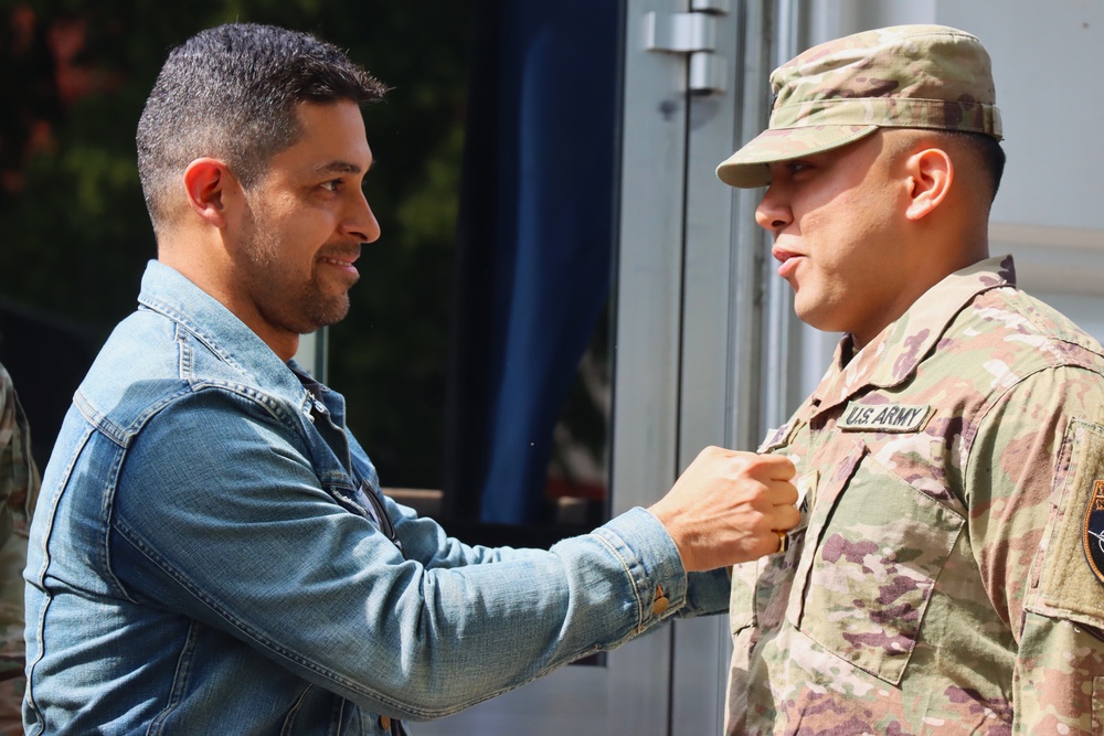 1st Cavalry Division holds promotion ceremony with actor Wilmer Valderrama