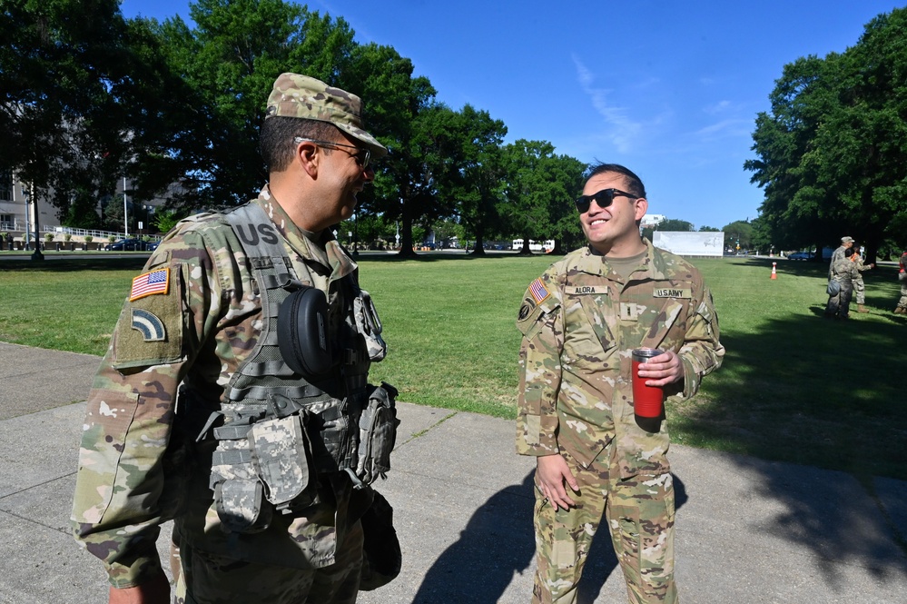 D.C. National Guard senior leaders transport on UH-72A Lakota