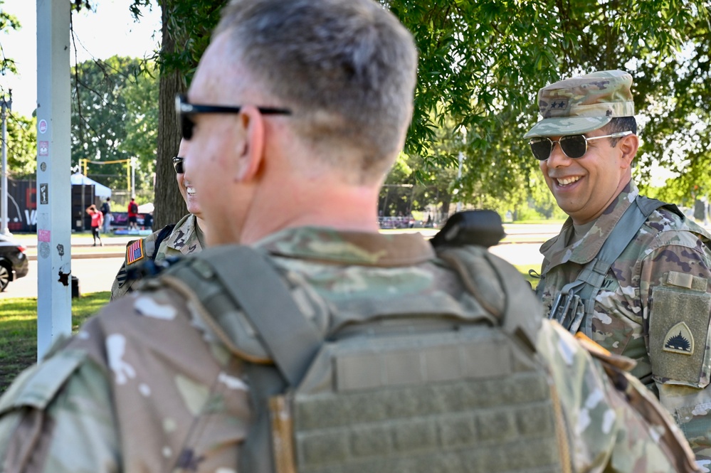 D.C. National Guard senior leaders transport on UH-72A Lakota