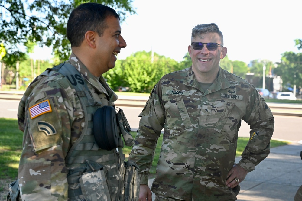 D.C. National Guard senior leaders transport on UH-72A Lakota