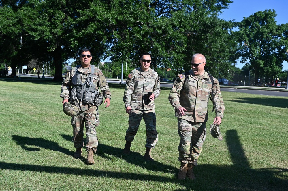 D.C. National Guard senior leaders transport on UH-72A Lakota