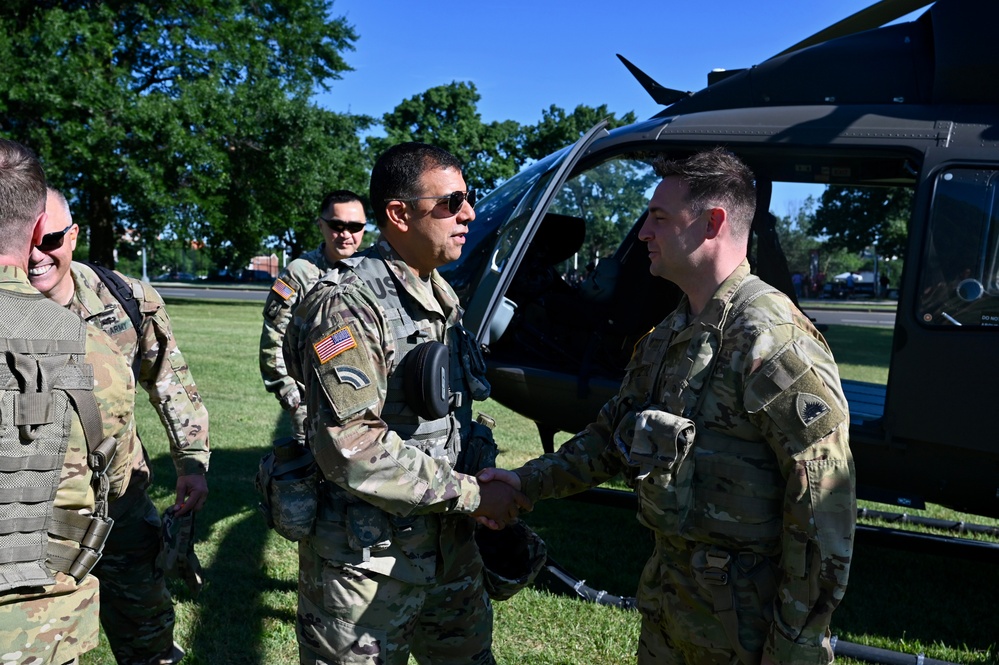 D.C. National Guard senior leaders transport on UH-72A Lakota