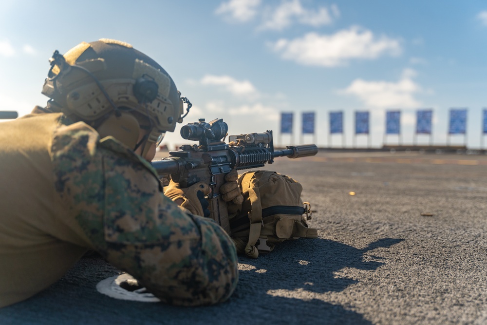 BLT 1/8, 24th MEU (SOC) Live-Fire Range Aboard USS Wasp (LHD 1)