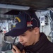 USS Ronald Reagan (CVN 76) Sailors stand watch in the pilot house