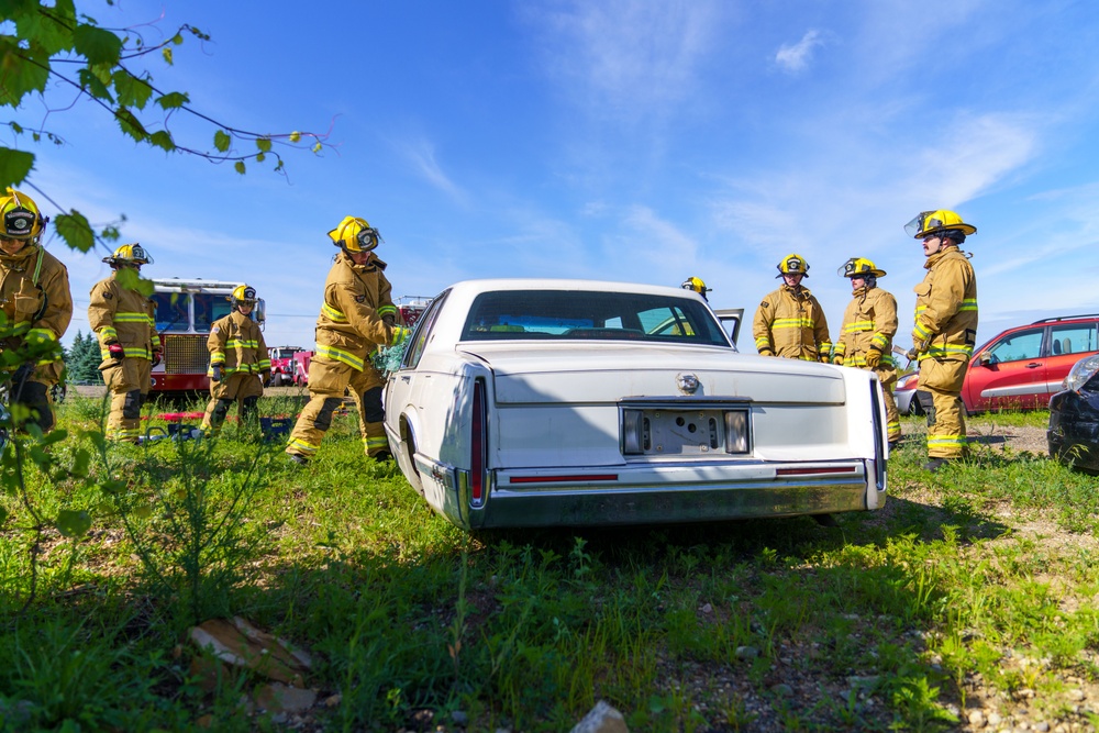 Cutting Through Crisis: 110th Wing Firefighters Master Vehicle Extrication