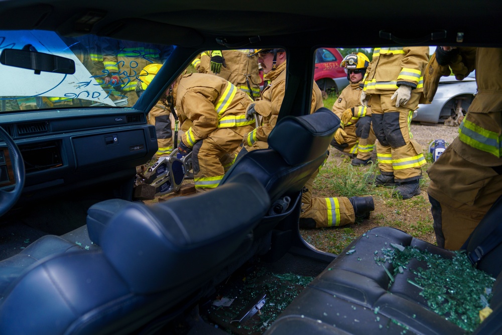 Cutting Through Crisis: 110th Wing Firefighters Master Vehicle Extrication