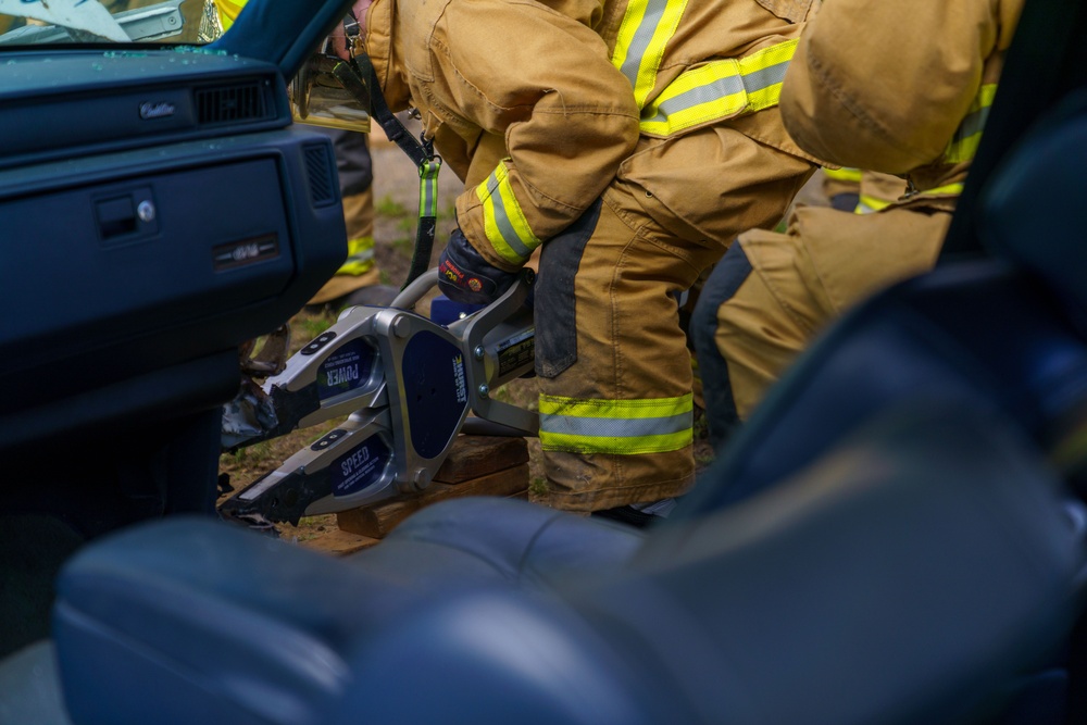 Cutting Through Crisis: 110th Wing Firefighters Master Vehicle Extrication