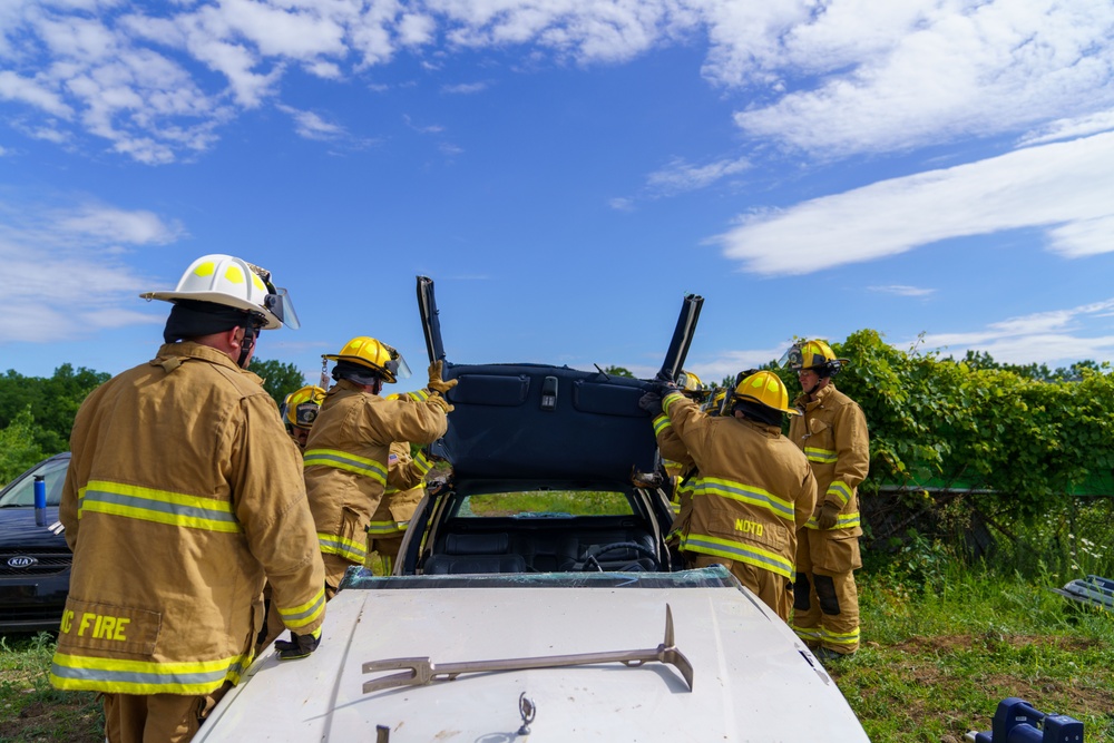 Cutting Through Crisis: 110th Wing Firefighters Master Vehicle Extrication