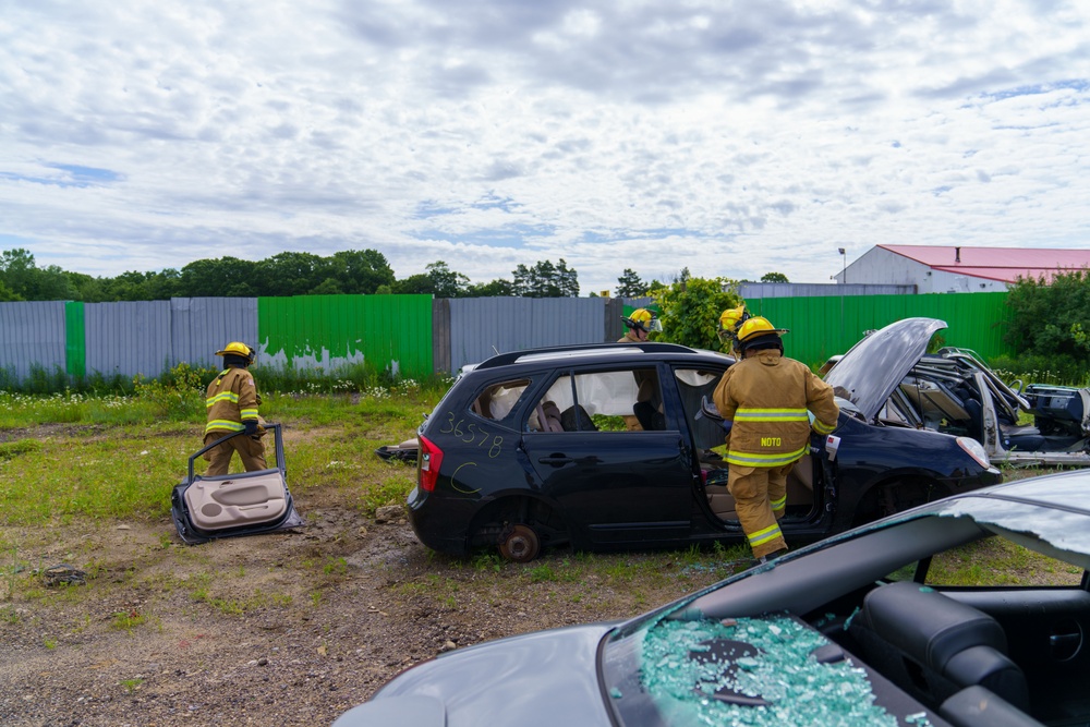 Cutting Through Crisis: 110th Wing Firefighters Master Vehicle Extrication