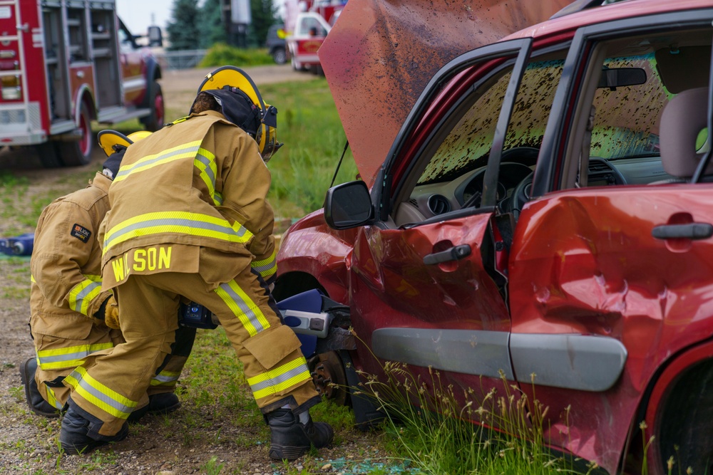 Cutting Through Crisis: 110th Wing Firefighters Master Vehicle Extrication