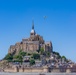 Soldiers from Army Golden Knights jump at Mont Saint- Michel Normandy, France for D-Day commemoration ceremonies