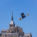 Soldiers from Army Golden Knights jump at Mont Saint- Michel Normandy, France for D-Day commemoration ceremonies