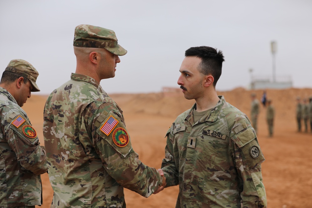 2-108th Infantry’s Joshua Flint Promoted to 1st Lieutenant in Morocco