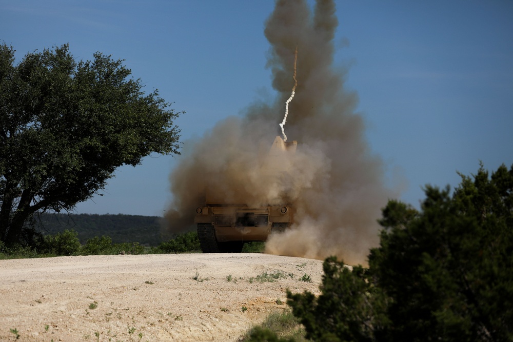 278th Armored Cavalry Regiment demonstrates mine clearing prowess with Assault Breacher Vehicle at Fort Cavazos