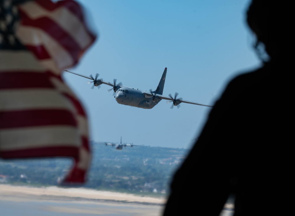 C-130J’s fly over, beaches of Normandy for 80th Anniversary of D-Day