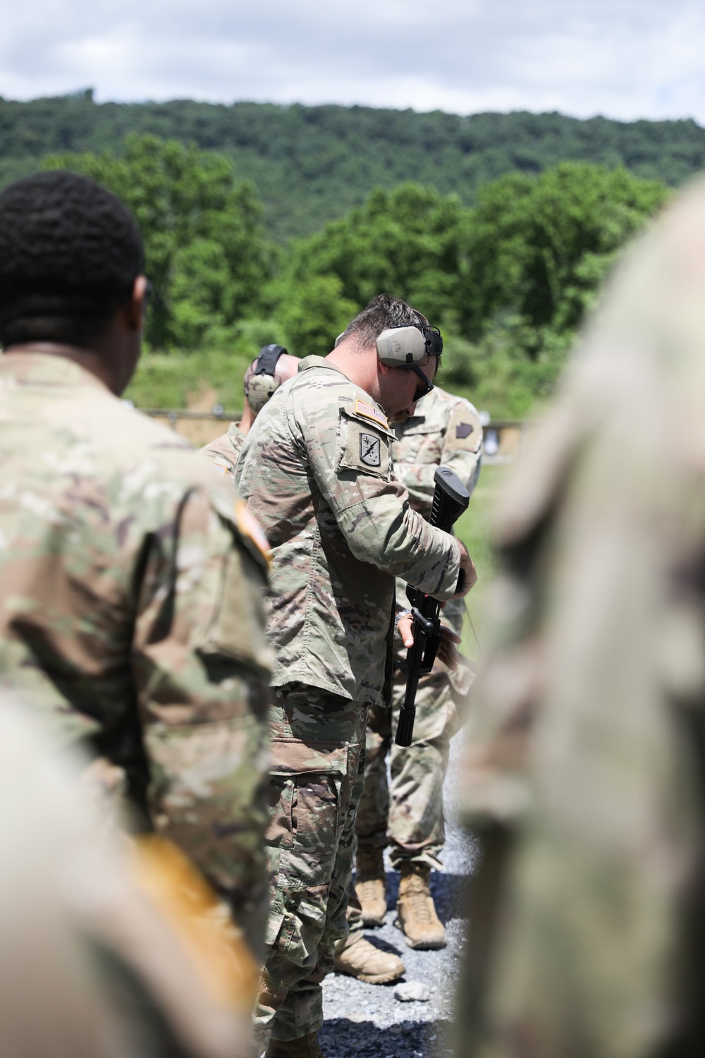 876th Brigade Engineer Battalion Soldiers Practice M26 Shotgun Skills