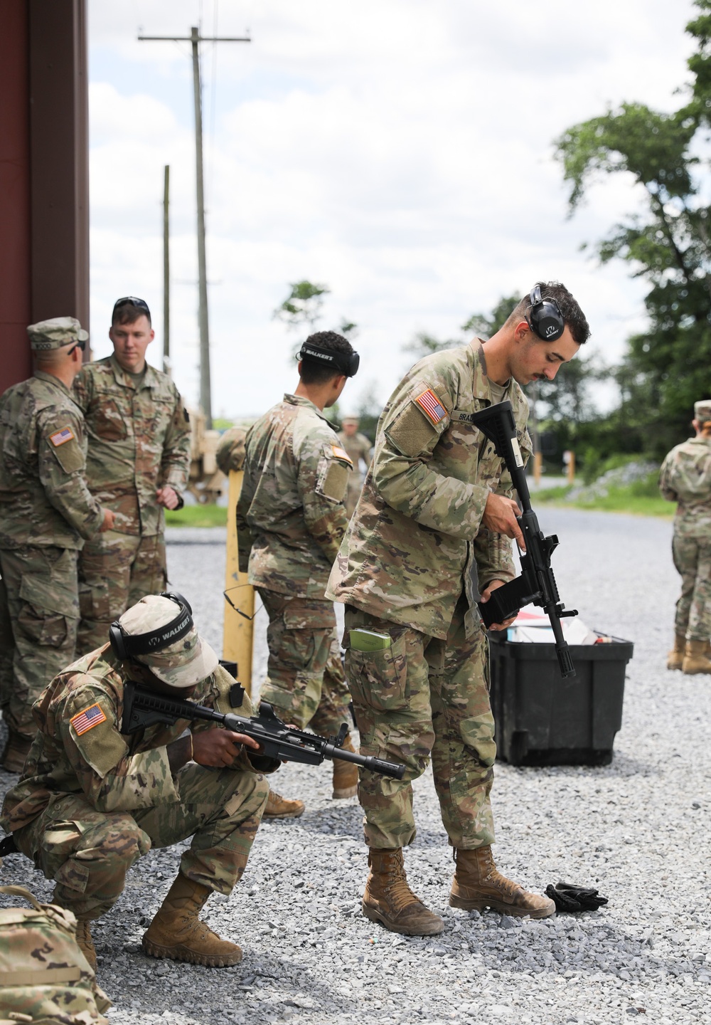 876th Brigade Engineer Battalion Soldiers Practice M26 Shotgun Skills