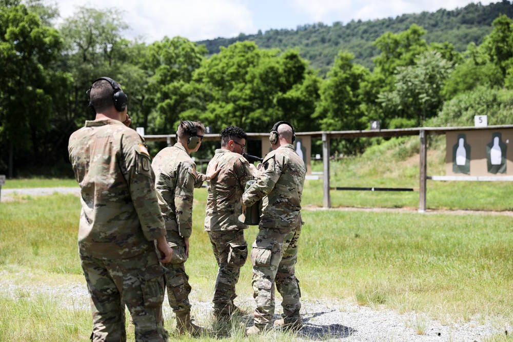 876th Brigade Engineer Battalion Soldiers Practice M26 Shotgun Skills